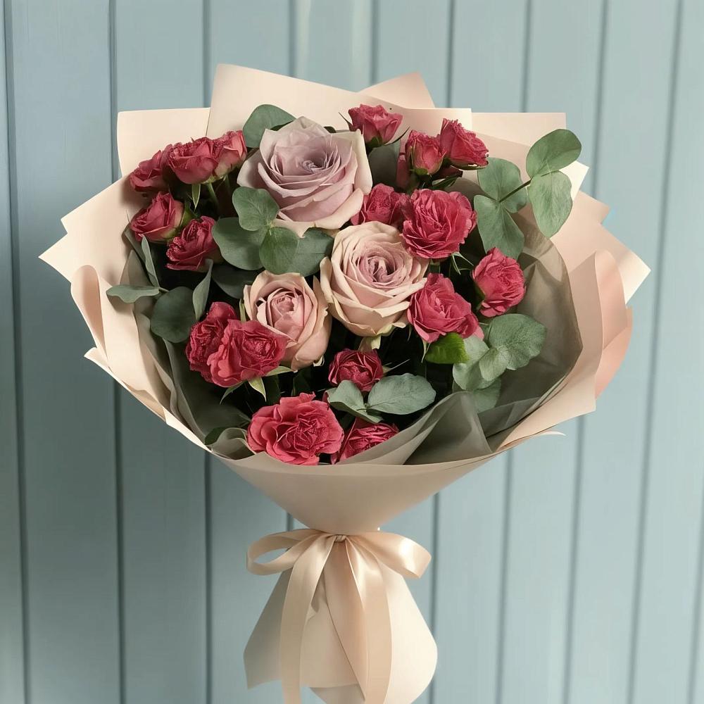 Букет цветов из: Гвоздики и Розы в Новолотошино