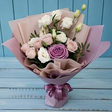 Букет цветов из:  Розы и Лизиантусы в Новолотошино