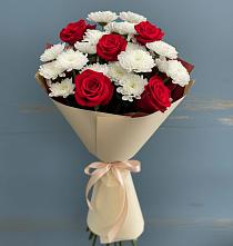 Букет цветов из:  Розы и Хризантемы в Новолотошино