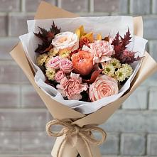 Букет цветов из:  Гвоздики, Хризантемы и Розы в Новолотошино
