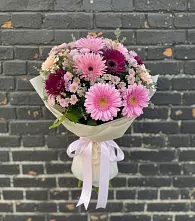 Букет цветов из:  Герберы и Хризантемы #REPLACE_PRED# Новолотошино