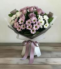 Букет цветов из:  Хризантемы и Розы в Новолотошино