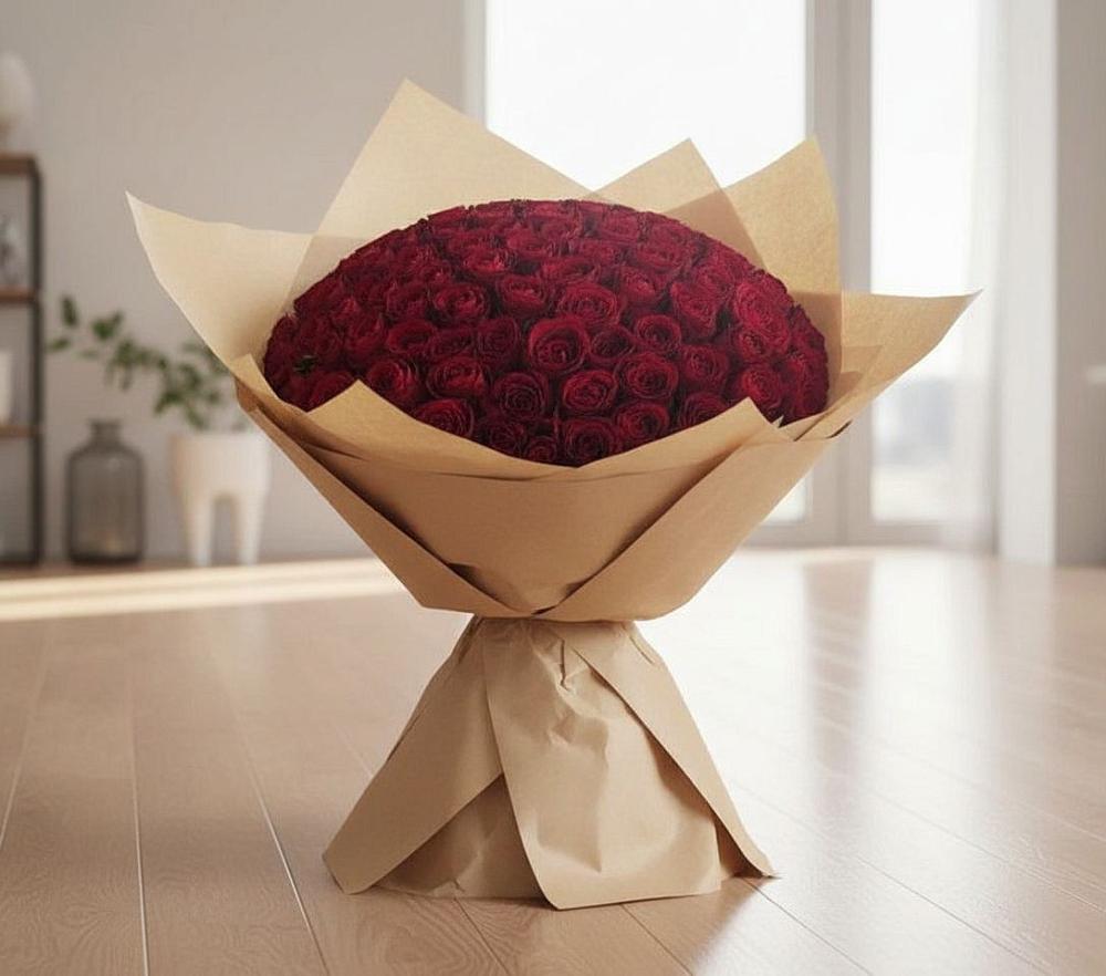 Букет 101 Красная роза в Новолотошино