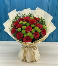 Букет цветов из:  Розы и Хризантемы в Новолотошино