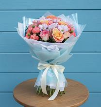 Букет цветов из:  Хризантемы и Розы #REPLACE_PRED# Новолотошино