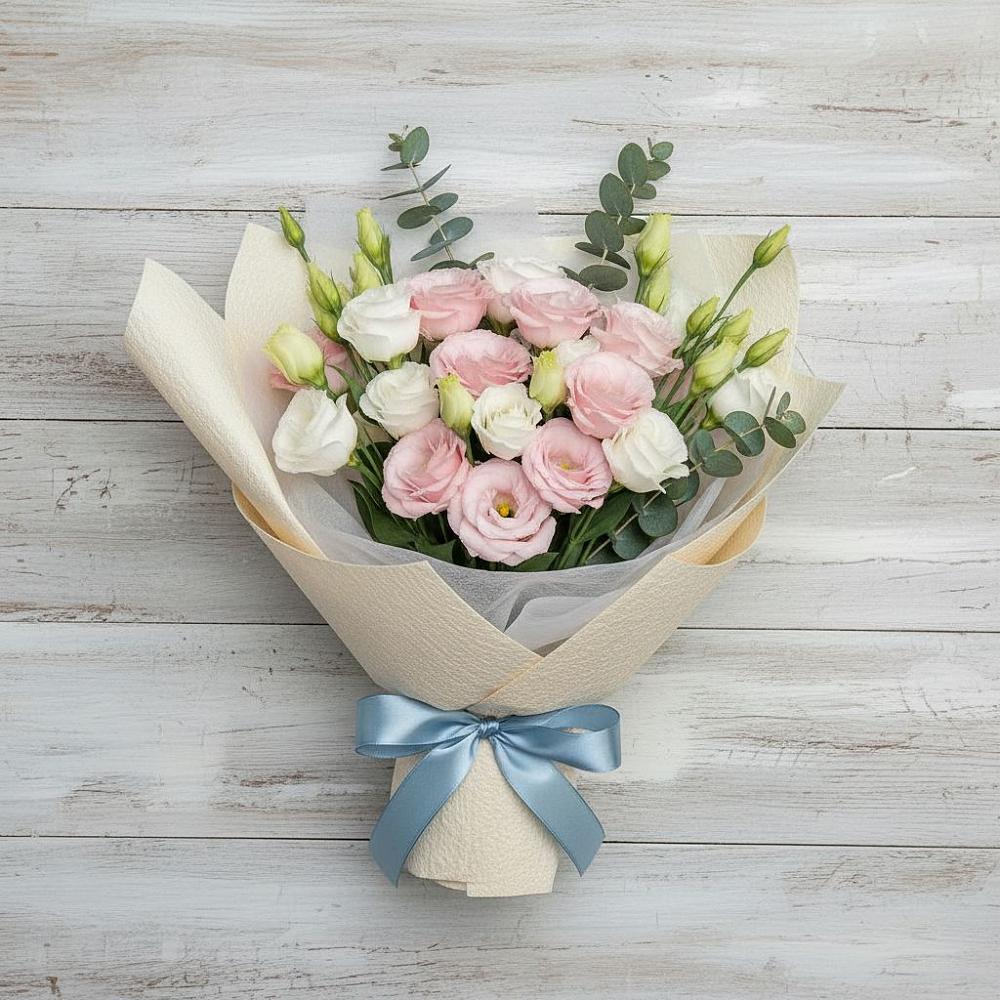 Букет цветов из: Лизиантусы в Новолотошино